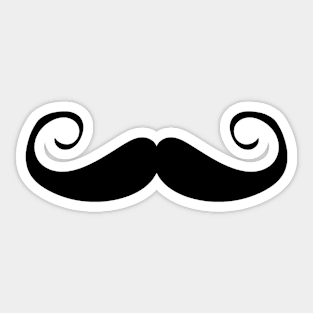 Moustache - Curly (Skin tone D) Sticker